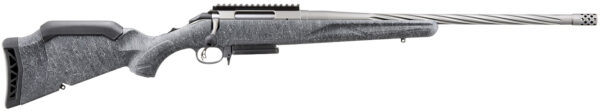 Ruger 46901 American Gen II 6.5 Creedmoor 3+1, 20" Gun Metal Gray Cerakote Spiral Threaded Barrel, Gun Metal Gray Cerakote Receiver w/Picatinny Rail, Gray Splatter Adjustable Synthetic Stock