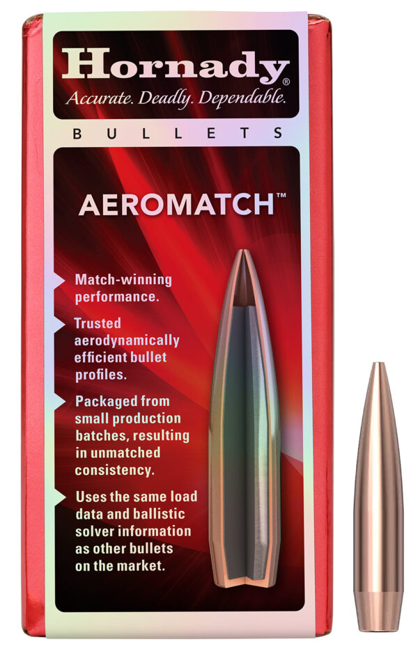 Hornady 26303 Aeromatch 6.5mm 140gr 100 Per Box/15 Case