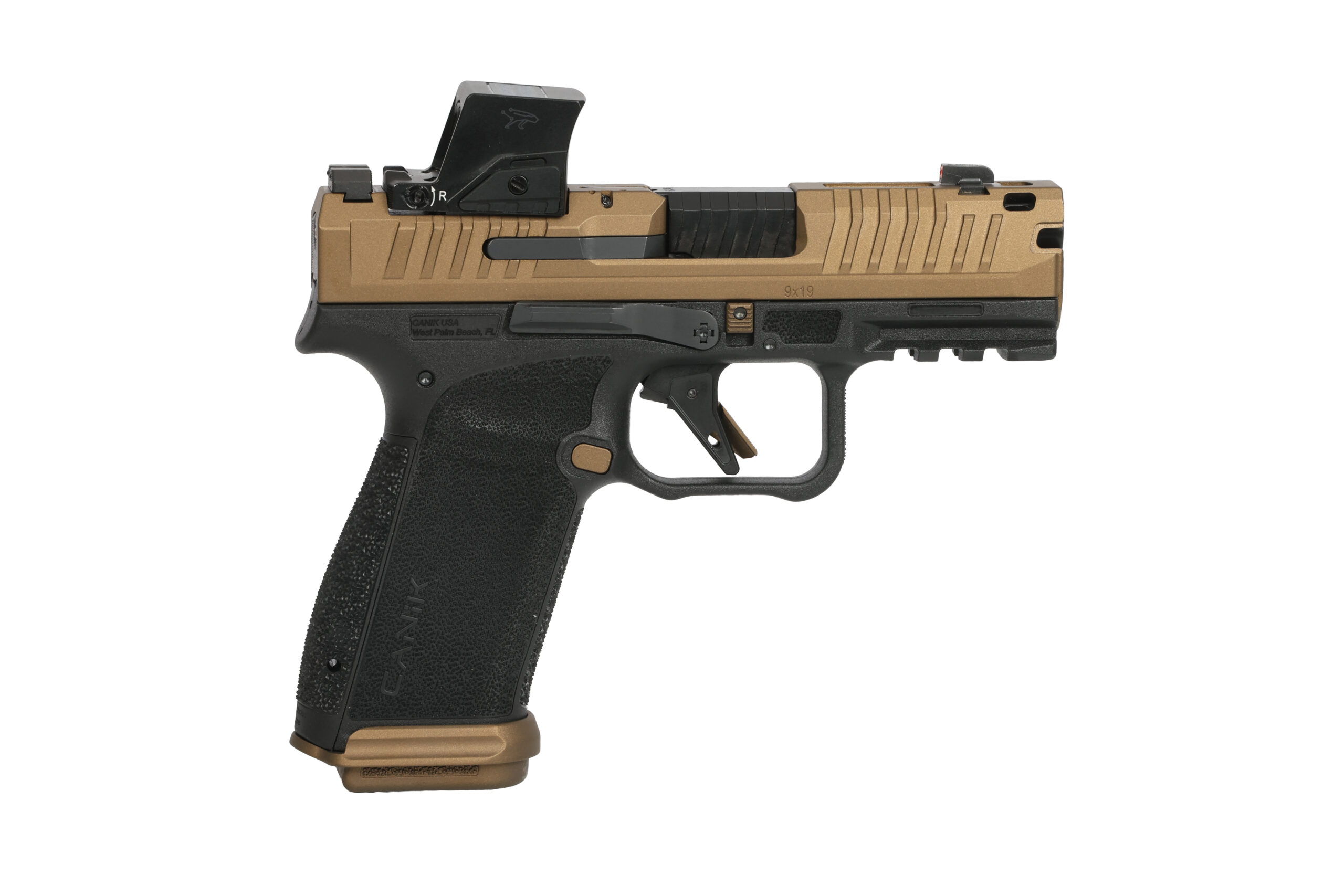 Canik Mete MC9 Prime Pistol, 9mm, Black/Bronze, MO4 Cut, 17-Round - Canik
