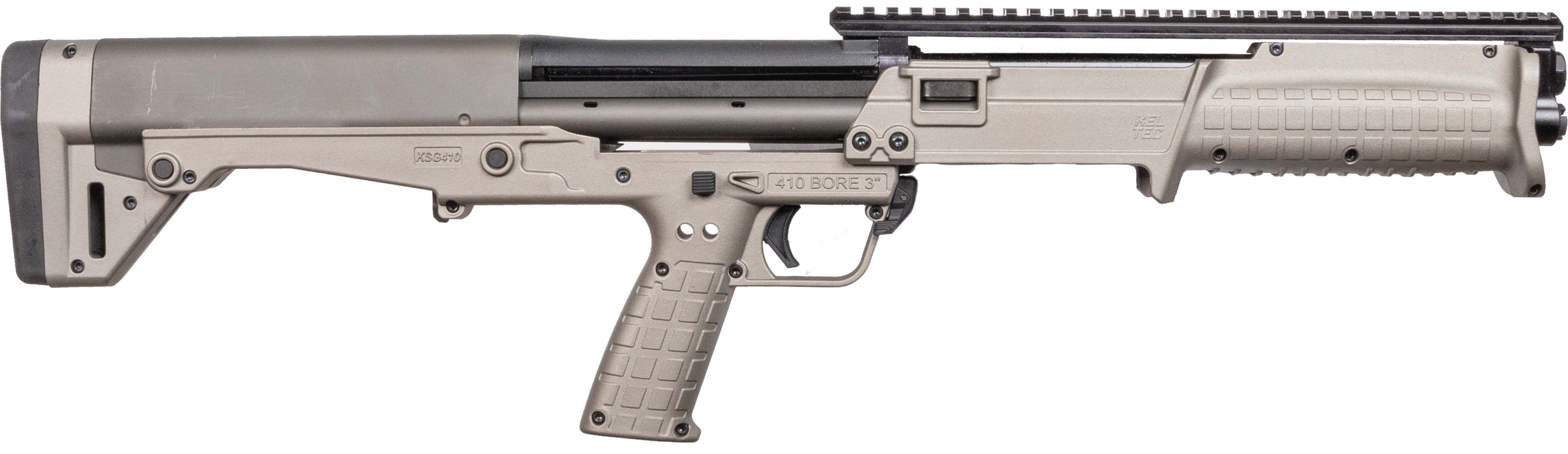 KelTec KSG .410 Bore Bullpup Shotgun, 18.5-Inch, Titanium/Desert Earth - KelTec