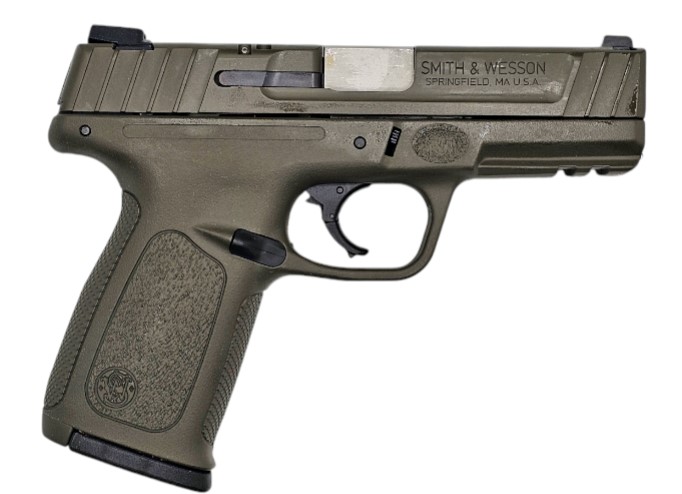 S&W SD9 VE Pistol, 9mm, OD Green, CA Compliant, 10-Round - Smith & Wesson / S&W