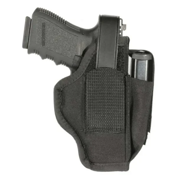 BLACKHAWK W/MAG POUCH BLK HOLSTER 4.5-5" LG AUT AMB