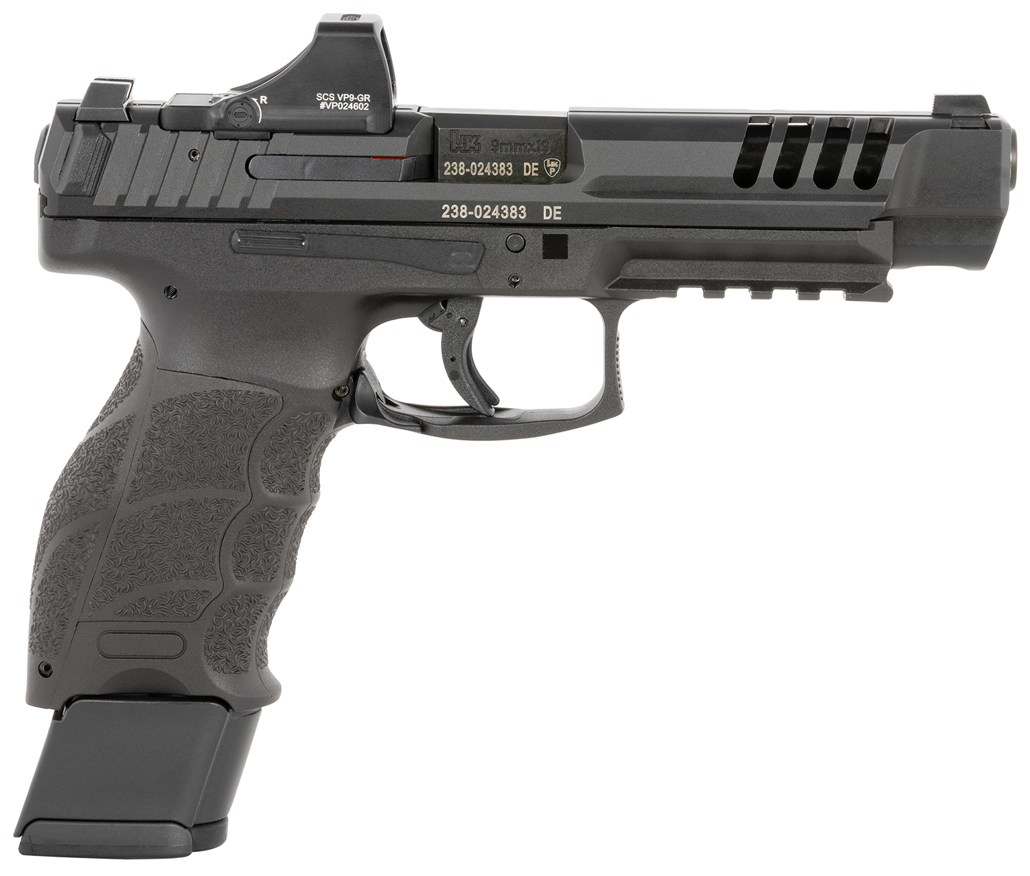 HK VP9L SCS Pistol, 9mm, 5-Inch Optics-Ready Barrel, 15-Round