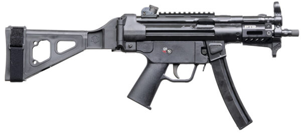 PTR 9RS BR 9mm Luger 30+1 6" Black Nitride 3-Lug Threaded Barrel, M-LOK Handguard, Black Parkerized Aluminum Picatinny Rail Receiver, SB Tactical Brace, Black Polymer Grip