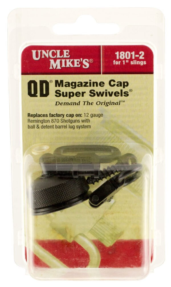 Uncle Mike's Mag Cap Swivel Set - 12 Gauge Remington 870 & 870 Youth