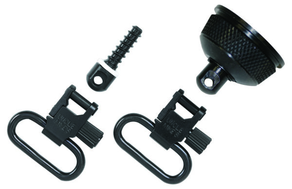 Uncle Mike's Mag Cap Swivel Set - 12 Gauge Remington 870 Express (Wood Stock)