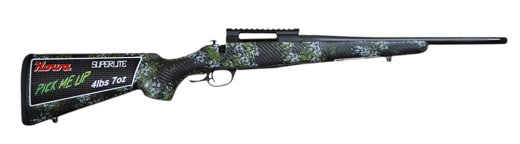 Howa M1500 Super Lite Rifle, 6.5mm Creedmoor, 16.25-Inch, Green/Gray Sponge - Howa