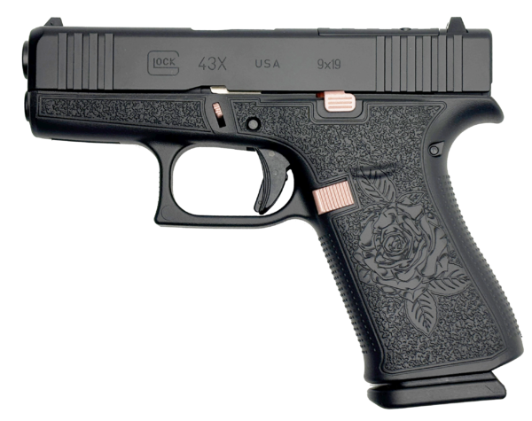 Glock 43X Pistol, 9mm, Black Rose, 10-Round