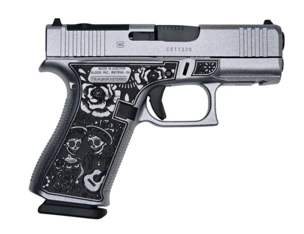 Glock 43X MOS Pistol, 9mm, Day of the Dead Cerakote, 10-Round