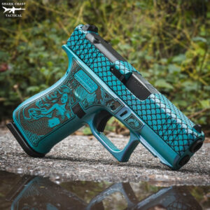 Glock 43X RMR-Cut Pistol, 9mm, Mermaid Cerakote, 3.4-Inch Barrel, 10-Round