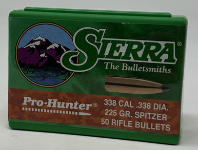 Sierra Pro Hunter 338 Caliber 225gr Spitzer Soft Point Bullets