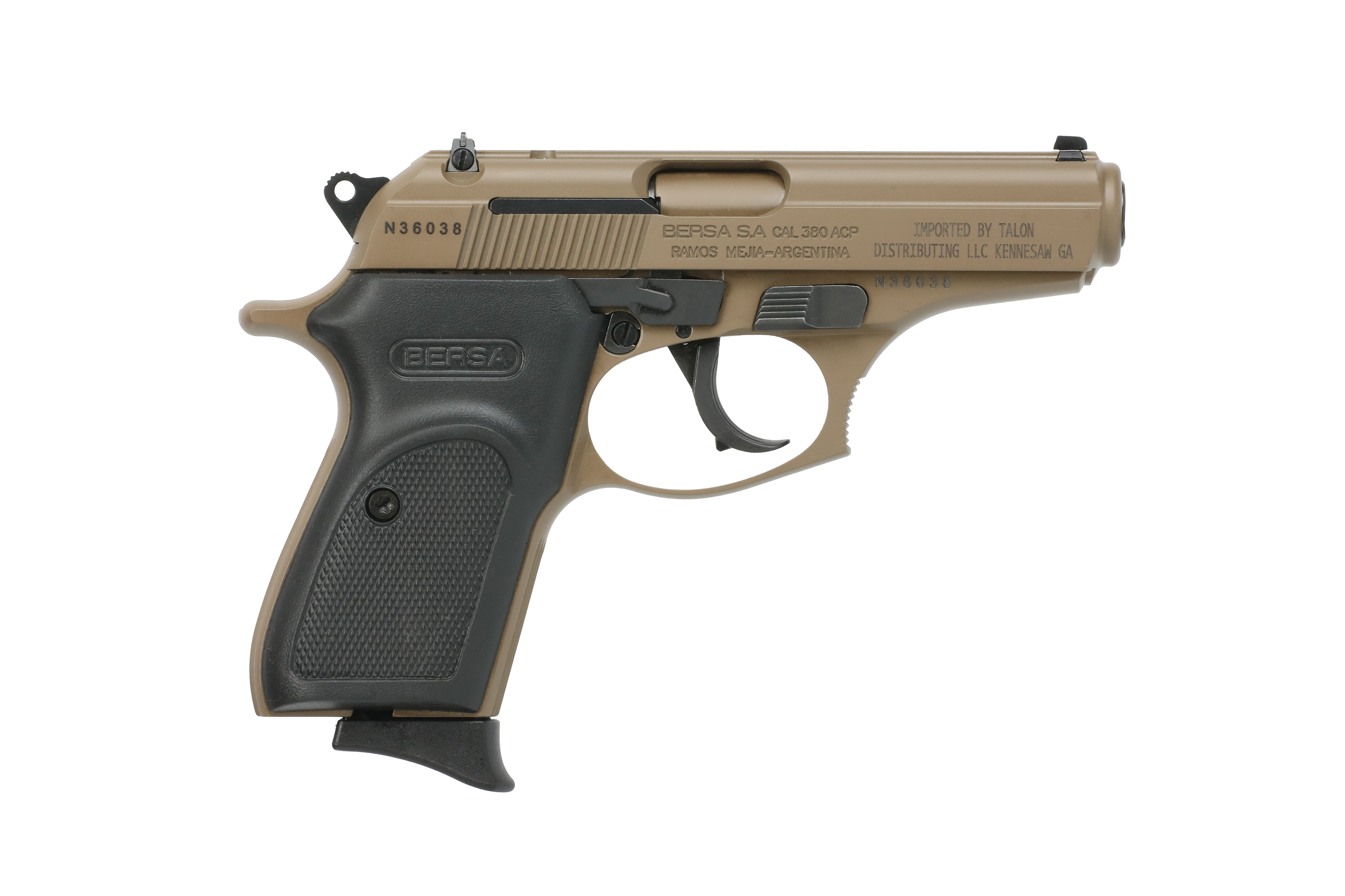 Bersa Thunder 380 Pistol, .380 ACP, FDE, 8-Round