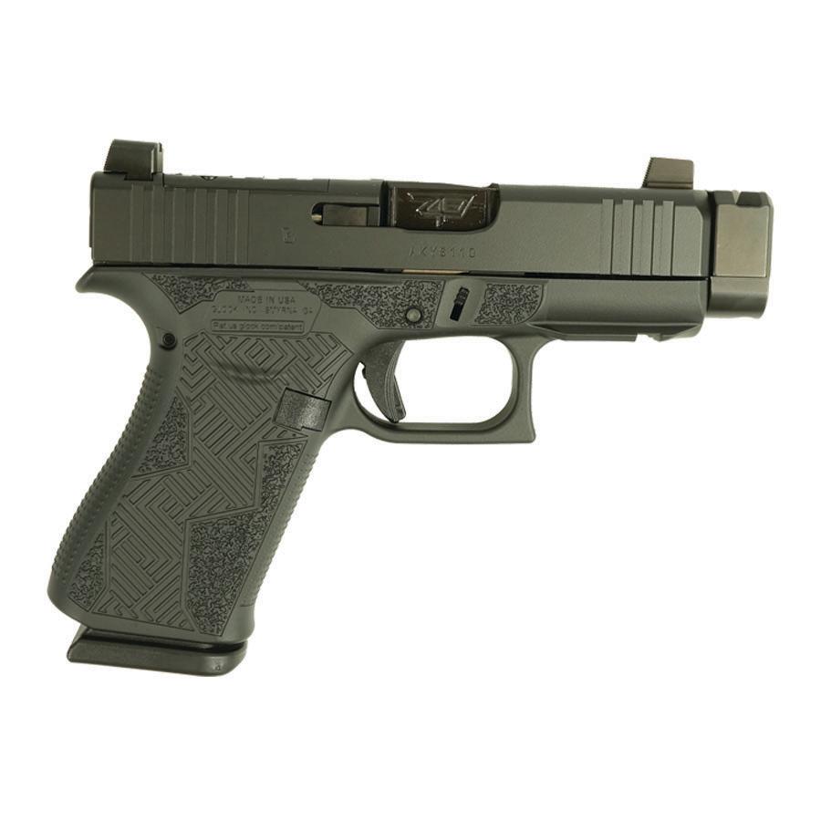 https3A2F2Fmedia.chattanoogashooting.com2Fimages2Fproduct2FGLUX4350201FRBLKCS2Fgl43x 9mm 2 10rd mag front rail usa blk cerakote 2526 brl supp ht sgt stipl glux4350201frblkcs 0000 Right