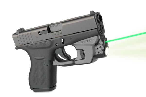 LaserMax CenterFire Light & Laser with GripSense, Green, for Glock 42/43