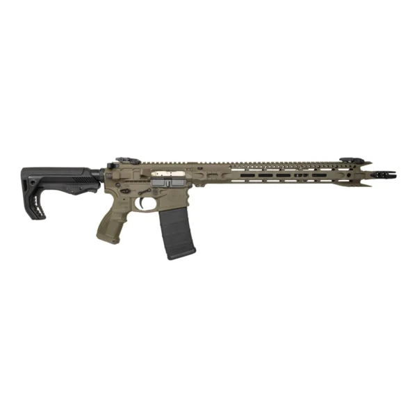FOSTECH STEALTH BUILDERS KIT STRIPPED UPPER LOWER AND MACH-1 16IN RAIL MATCHED SET OD GREEN