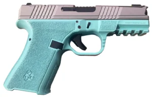 BLACK RAIN FRONTLINE+ HGA 9MM 4IN BBL 15RD TIFFANY BLUE/STAINLESS SLIDE