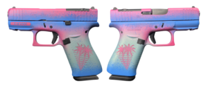 Glock 43X MOS Pistol, 9mm, Miami Themed Finish, 3.39-Inch Barrel, 10-Round