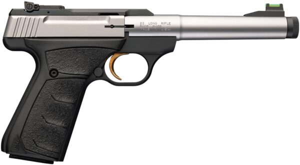 BUCK MARK CAMPER SS 22LR 5IN BARREL 10RD SILVER TB FO OVER MOLDED GRIP 051616490