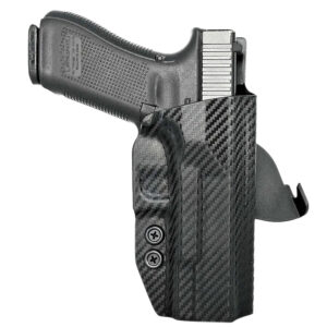 Rounded Gear GLK172231CFRHOWBPDL Paddle Holster OWB Black Carbon Fiber Kydex Fits Glock 17 Right Hand