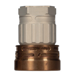 Q LLC ACCE9MOUNTTRILUGCLEAR Erect9r Three-Way Mount 9mm Aluminum/Stainless Steel Clear Hardcoat Anodized Tan