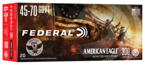 Federal AE4570USA American Eagle 45-70Gov 300gr Jacketed Soft Point 20 Per Box/10 Case