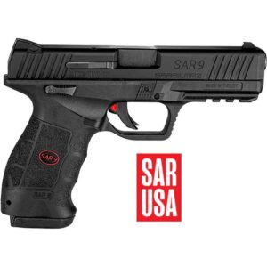 SAR9 9MM 4.4 inch barrel 17 Round Black with Manual Safety