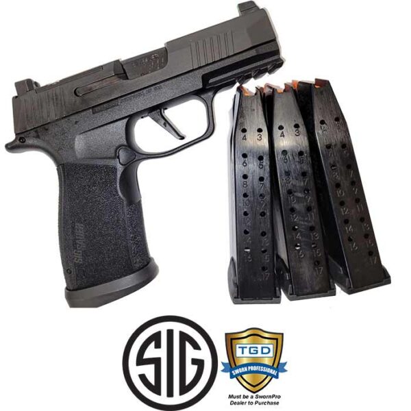 P365XCA Macro 9MM 3.7 inch barrel 17 Round in Black with Suppressor Height Night