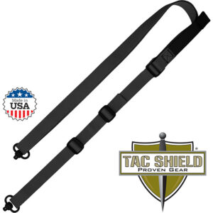 2 Point Operator Sling 1 inch with Tac Handle Quick Detach Swivels Black