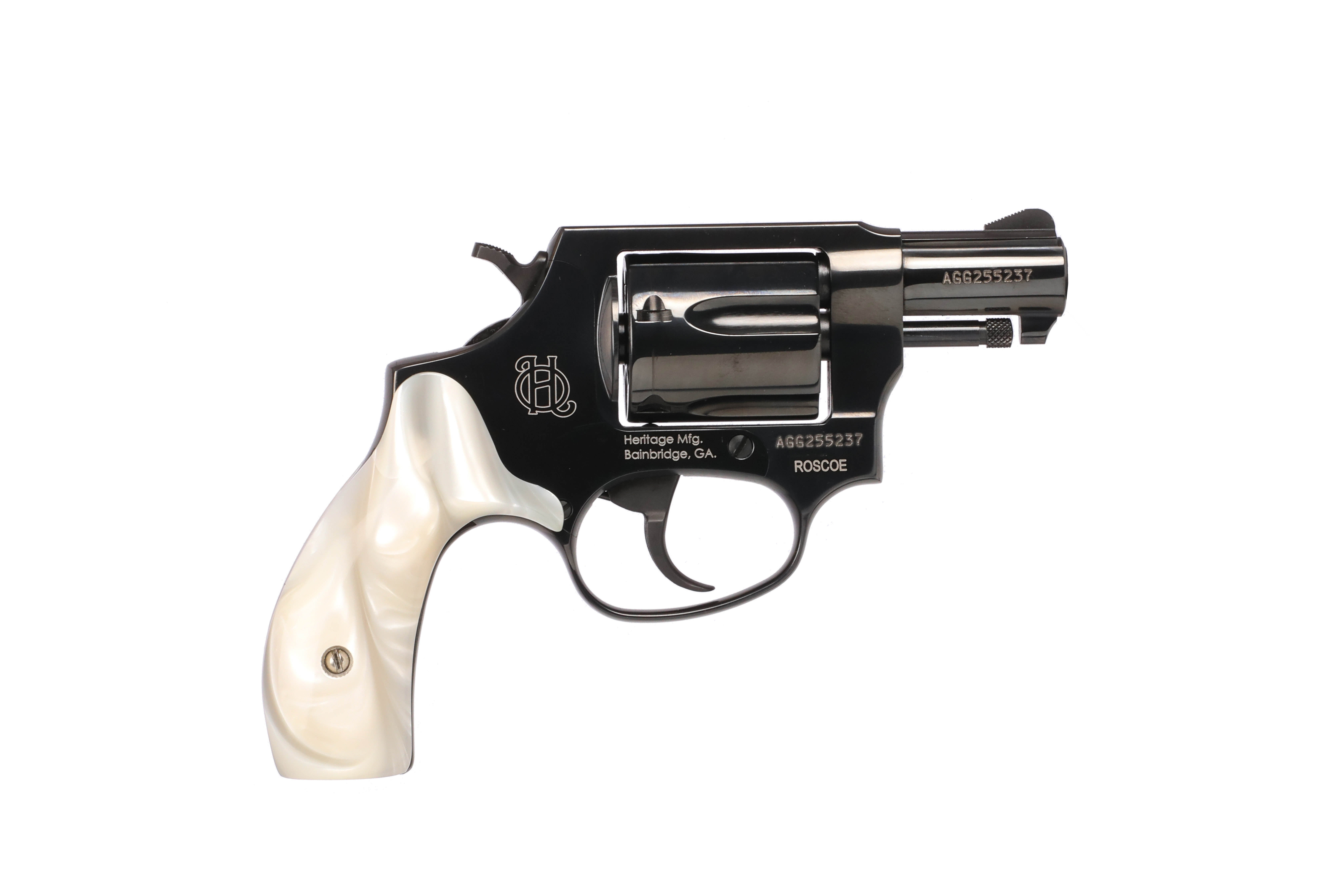 Heritage Roscoe Revolver, .38 Special, 2-Inch, Blued/Pearl
