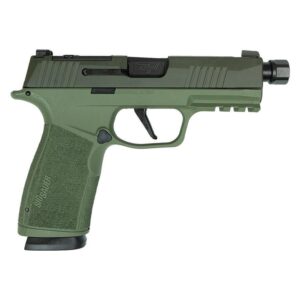 https3A2F2Fmedia.chattanoogashooting.com2Fimages2Fproduct2FXI6712052TG2Fsig sauer p365 xmacro handgun 9mm luger 17rd magazines 2 3 7 barrel two tone green tb xi6712052tg 0002 Right