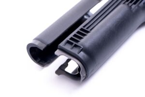 0006863 arsenal black polymer handguard set with stainless steel heat shield for milled receiver