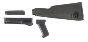 0012753 arsenal black polymer stock set with stainless steel heat shield for milled receivers
