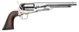 Pietta PF60OS448 1860 Army "Old Silver" 44 Cal 8" 6rd Old Silver Steel Frame, Cylinder & Round Barrel w/Walnut Grip
