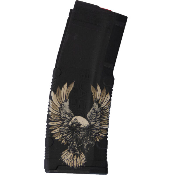 Black Rain Ordnance Lasered American Flag Eagle AR15 Mag, 30rd