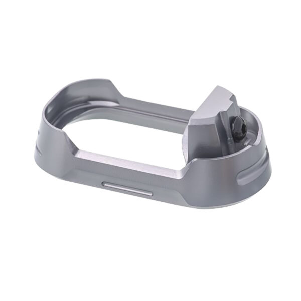 Tyrant CNC TDG17MWG4GREYBLACKSCRE Magwell Fits Glock 17 Gen4 Grey Aluminum