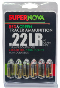 Supernova PMSN22LRMP Green/Red Tracer 22LR 40gr Lead Round Nose 12 Per Box/60 Case
