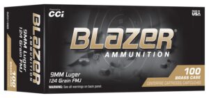 CCI 52011BB BLAZER BRASS 9MM 124GR 100/10