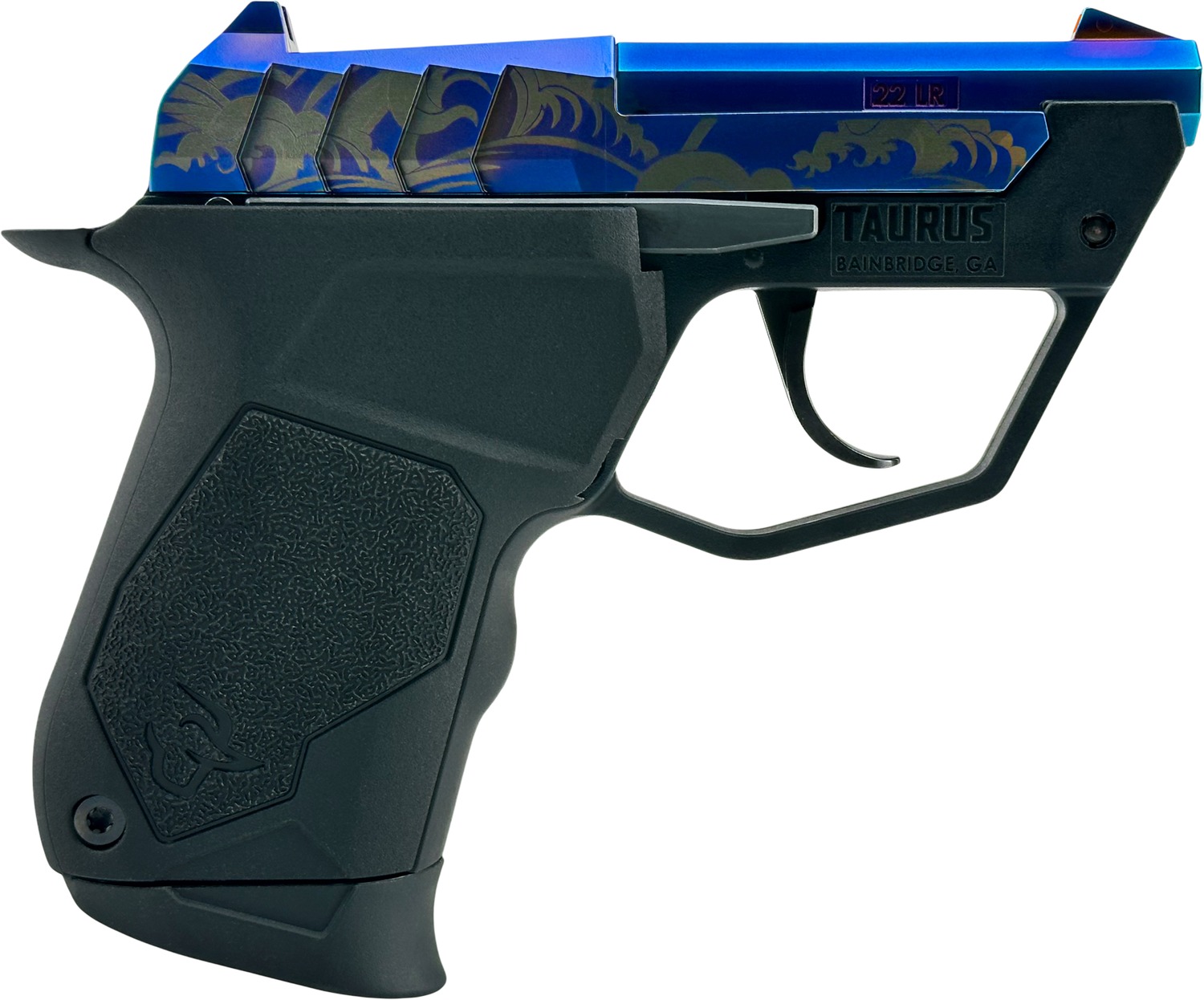 725327944324-1 TAURUS 22TUC 22LR BLK/PVD BLUE WAVES