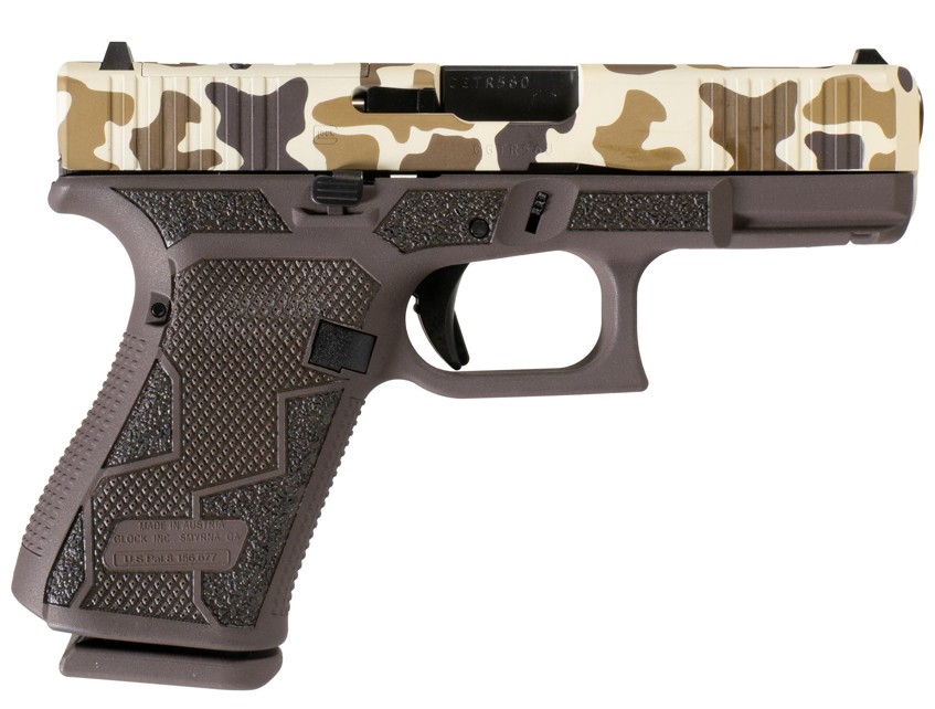 Glock 19V Comp Pistol, 9mm, Duck Camo, 15-Round - Shark Coast Tactical