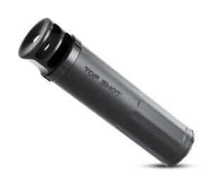 BOSS TOP SHOT - 5/8X24 6.5/6MM COMPACT COMPETITION SILENCER IDEAL FOR PRS NITRIDED STAINLESS CORE MUZZLE BREAK FOR MAXIMUM MUZZLE CONTROL REDUCED SOUND SUPPRESSION TS-15060-65-SS-58-BR-BLK