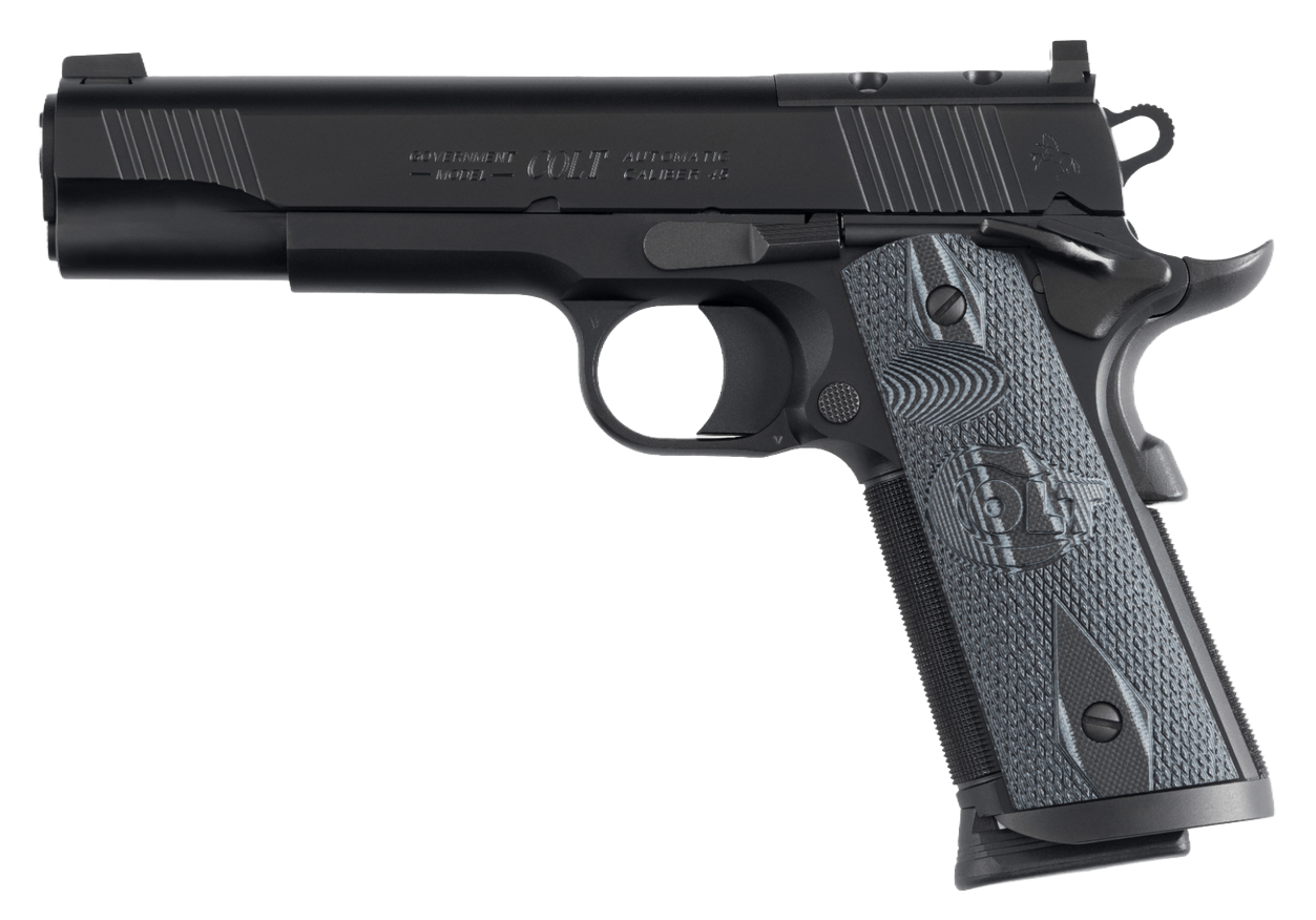 CLT20O1080CCUOR CLT CCU GOVERNMENT 45ACP 5 SS PVD BLK SLIDE OR