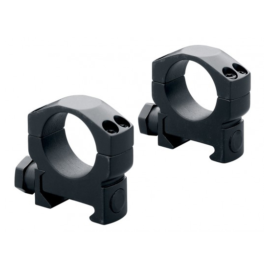 Leupold Mark 4 30mm medium matte aluminum scope rings on Picatinny rail