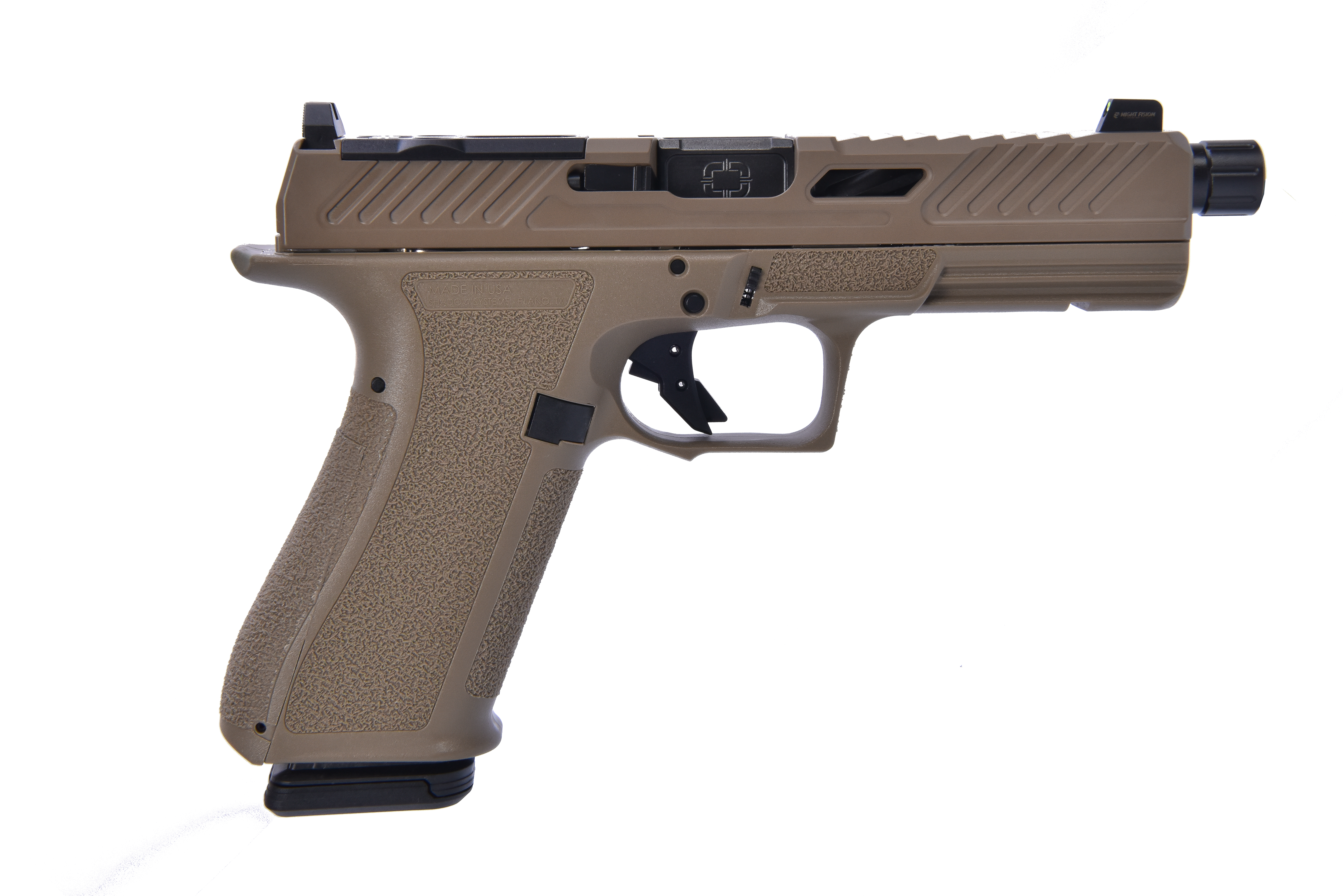 Shadow Systems DR920 Elite Pistol, 9mm, FDE/Black, Threaded, 17-Round