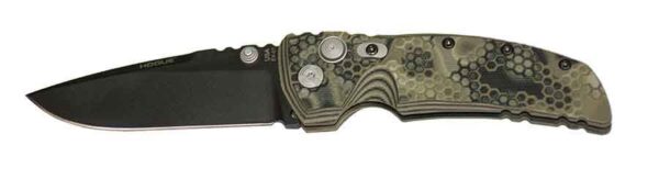 Hogue EX-01 3.5-Inch Drop Point Folding Knife, G-Mascus Green