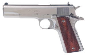 Colt Mfg O1070BSTS 1911 Government 45 ACP 7+1 5" Stainless National Match Barrel, Serrated Slide & Frame w/Beavertail, Redwood Grip