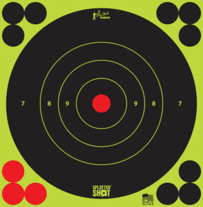 Pro-Shot SplatterShot 6-inch Bullseye Targets, Black/Green 12-Pack