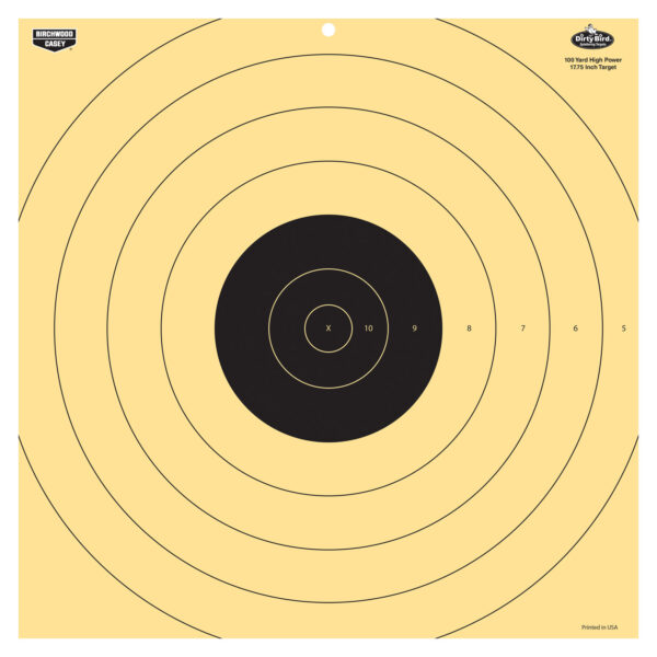 Birchwood Casey 35186 Dirty Bird 17.25" Bullseye Tagboard Hanging 100 yds Rifle Black/White 5 Pack