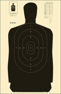 Action Target B27SBLACK100 Qualification Standard Silhouette Heavy Paper Hanging Black/White 100 Per Box