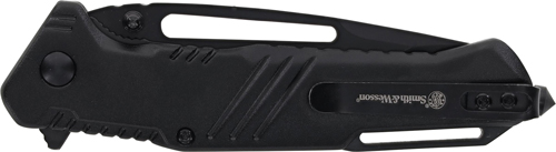 Smith & Wesson Extreme Ops Tanto Folding Knife, Glass Breaker, Black