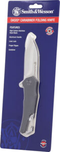 S&W KNIFE OASIS CARABINER - FOLDER 3" BLACK/SS - additional view